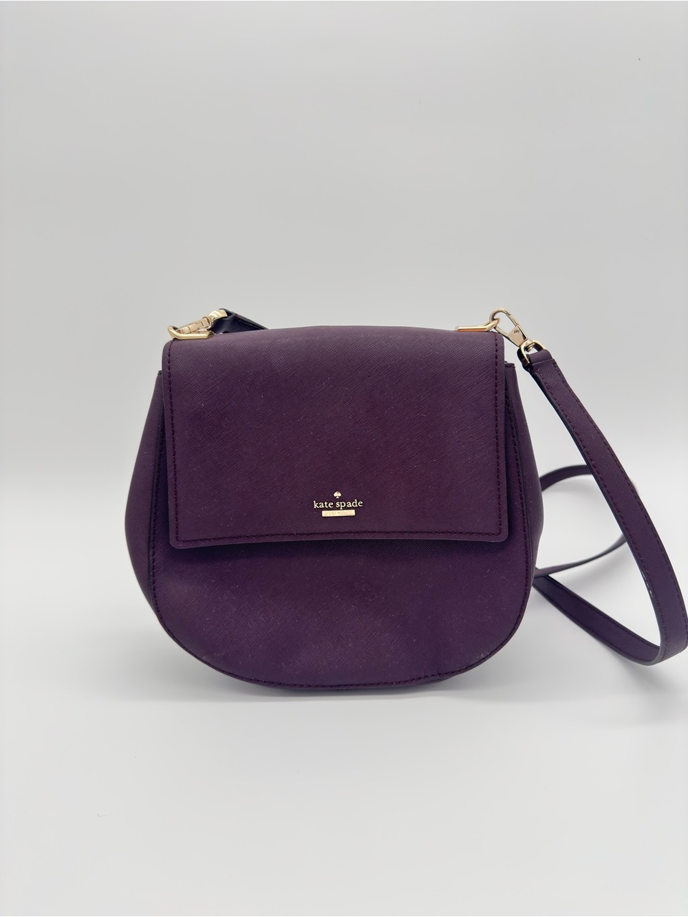 Kate Spade Cameron Street Byrdie Purple Leather Crossbody Bag